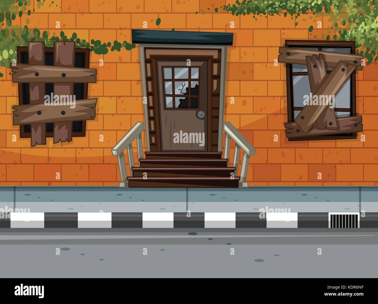 Broken image building on Stock Vector Images Alamy