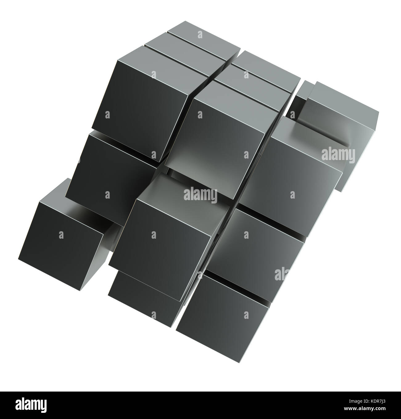 3d illustration building cube block hi-res stock photography and images ...