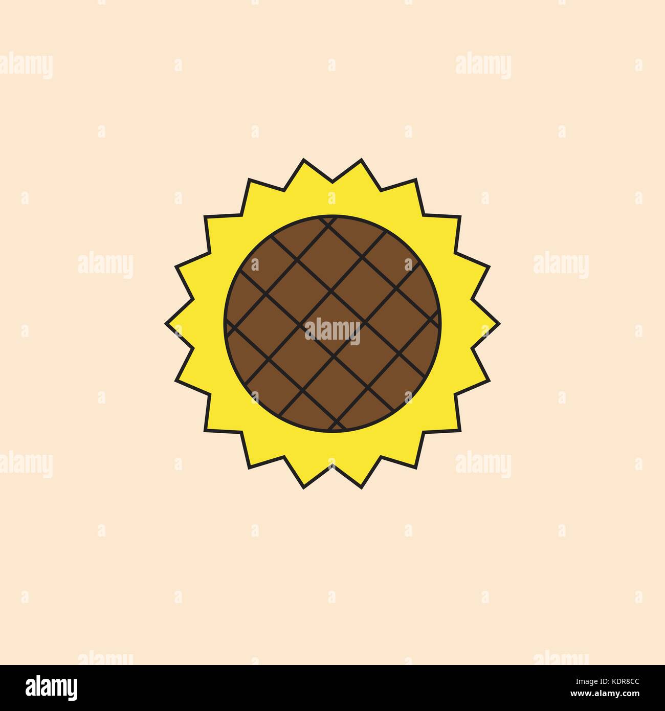 Sunflower Icon Autumn Harvest Concept Stock Vector Image & Art - Alamy