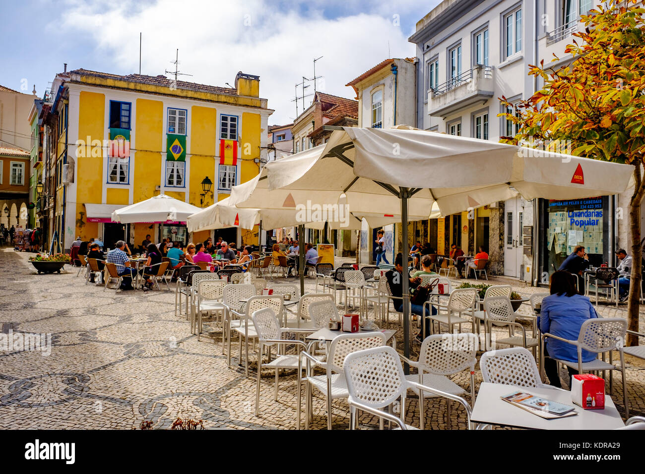 AVEIRO, PORTUGAL Restaurants and bars in the Historic Center of Stock