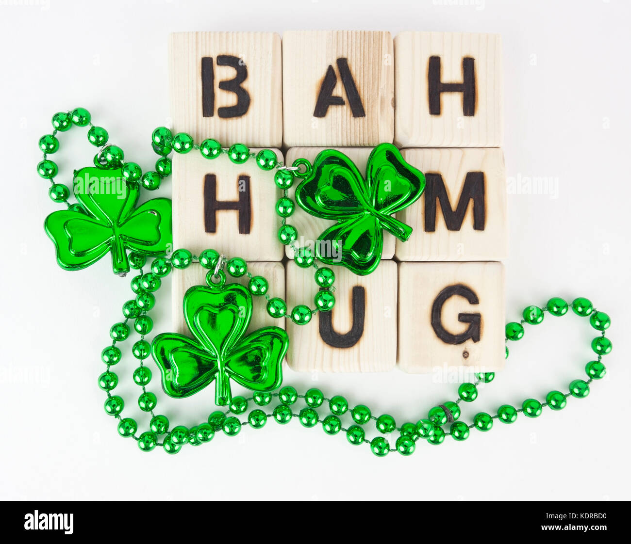 BAH HUMBUG concept applied to St. Patrick's Day. Isolated. Stock Photo