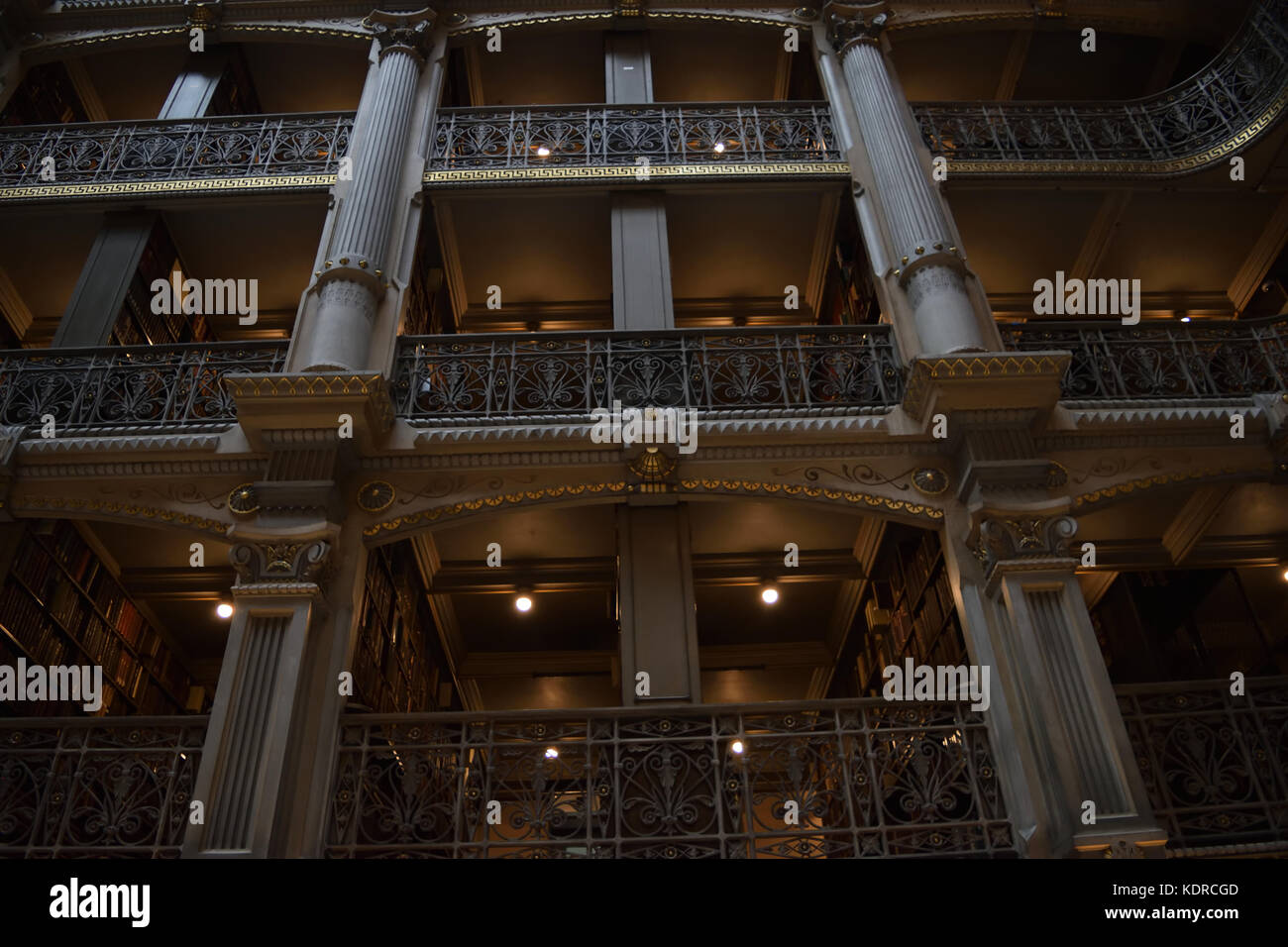 Interior of historic Peabody library Stock Photo Alamy