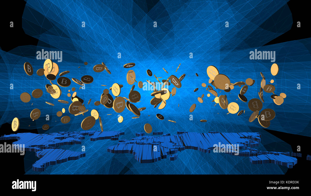 3d rendering of Bitcoin word for computer screen Stock Photo - Alamy