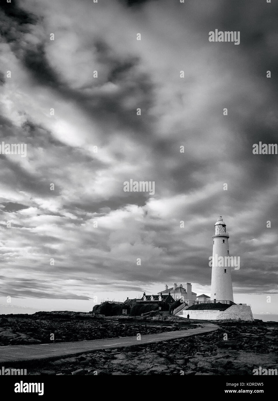 St Mary's lighthouse Whitley Bay Stock Photo - Alamy