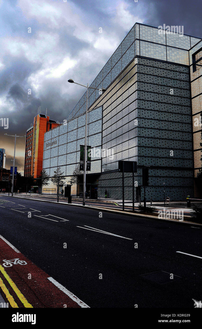 John Lewis Department Store building viewed from Bute Terrace. Cardiff