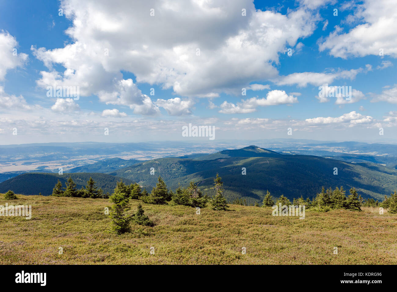 Beautiful summer mountain landscape with clouds Stock Photo - Alamy