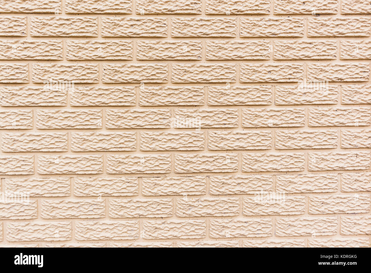 Wall brick mold slats closeup pastel color beige cream paint detail