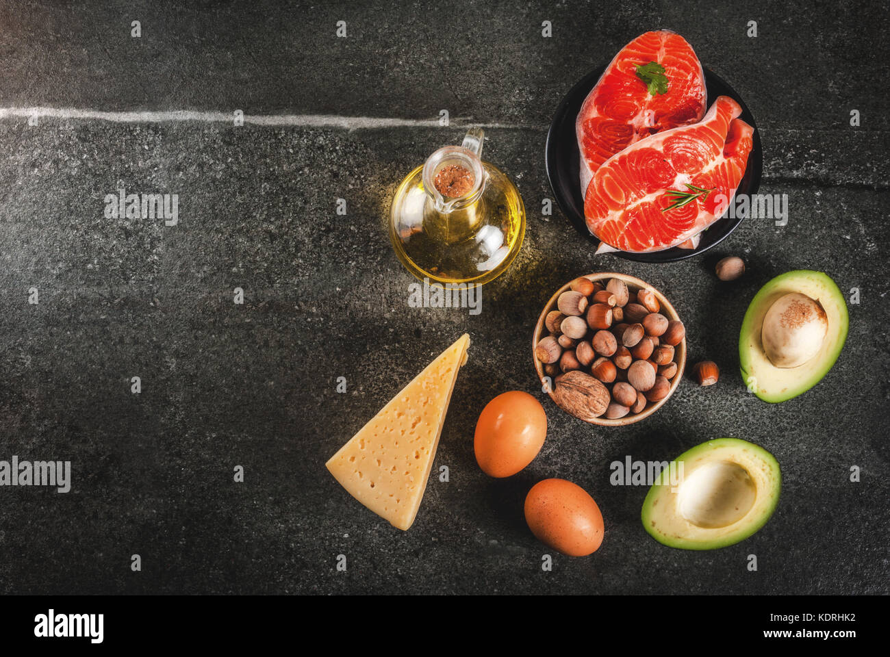 Healthy organic food. Products with healthy fats. Omega 3, omega 6