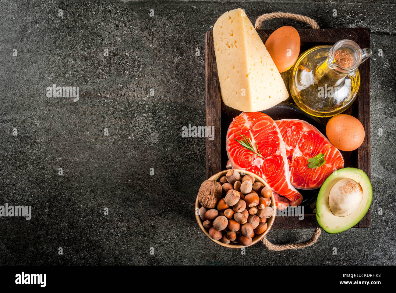 Healthy organic food. Products with healthy fats. Omega 3, omega 6