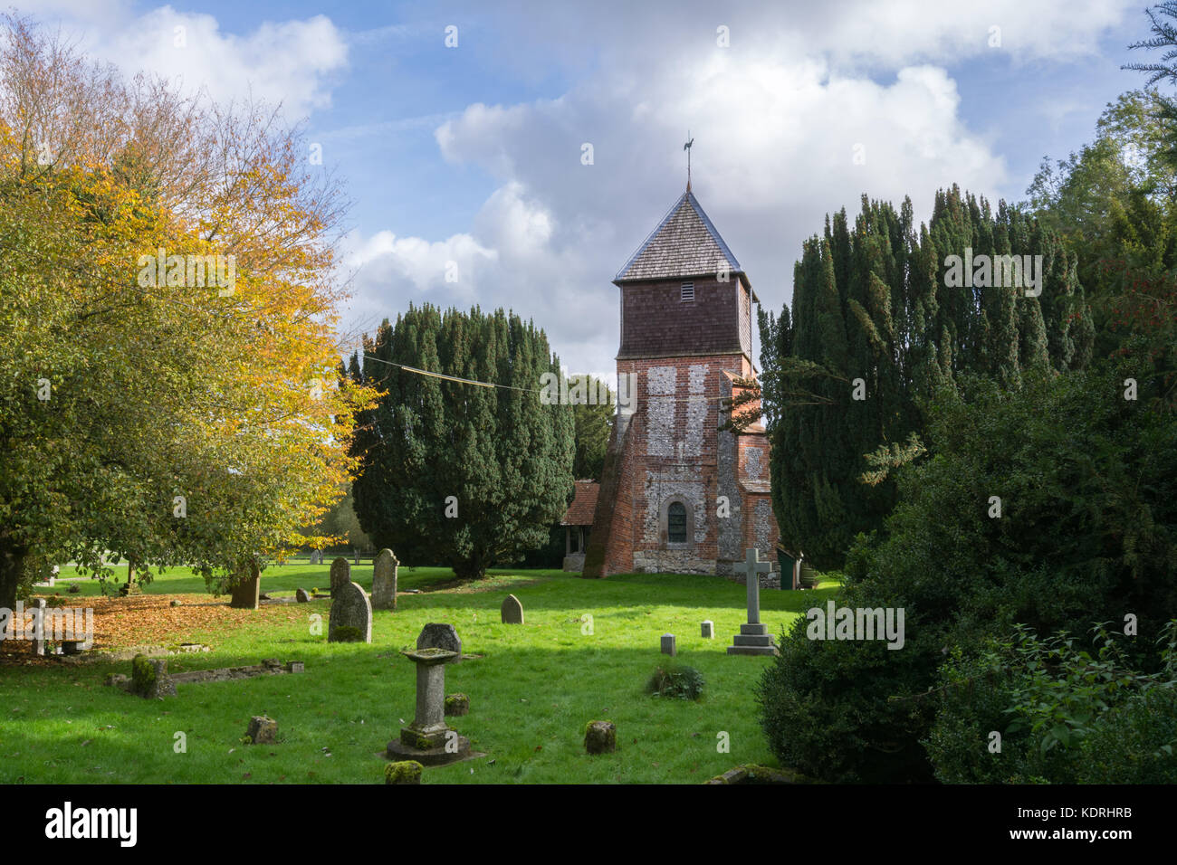 St Mary the Virgin Church in Greywell village, Hampshire, UK Stock Photo