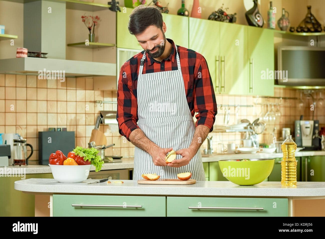 Man Cutting Apple Stock Photo Alamy man-cutting-apple-stock-photo-alamy