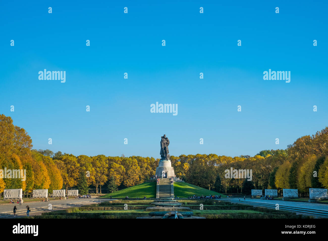 Berlin, Germany - october 2017: The Soviet War Memorial  in Berlin's Treptower Park Stock Photo