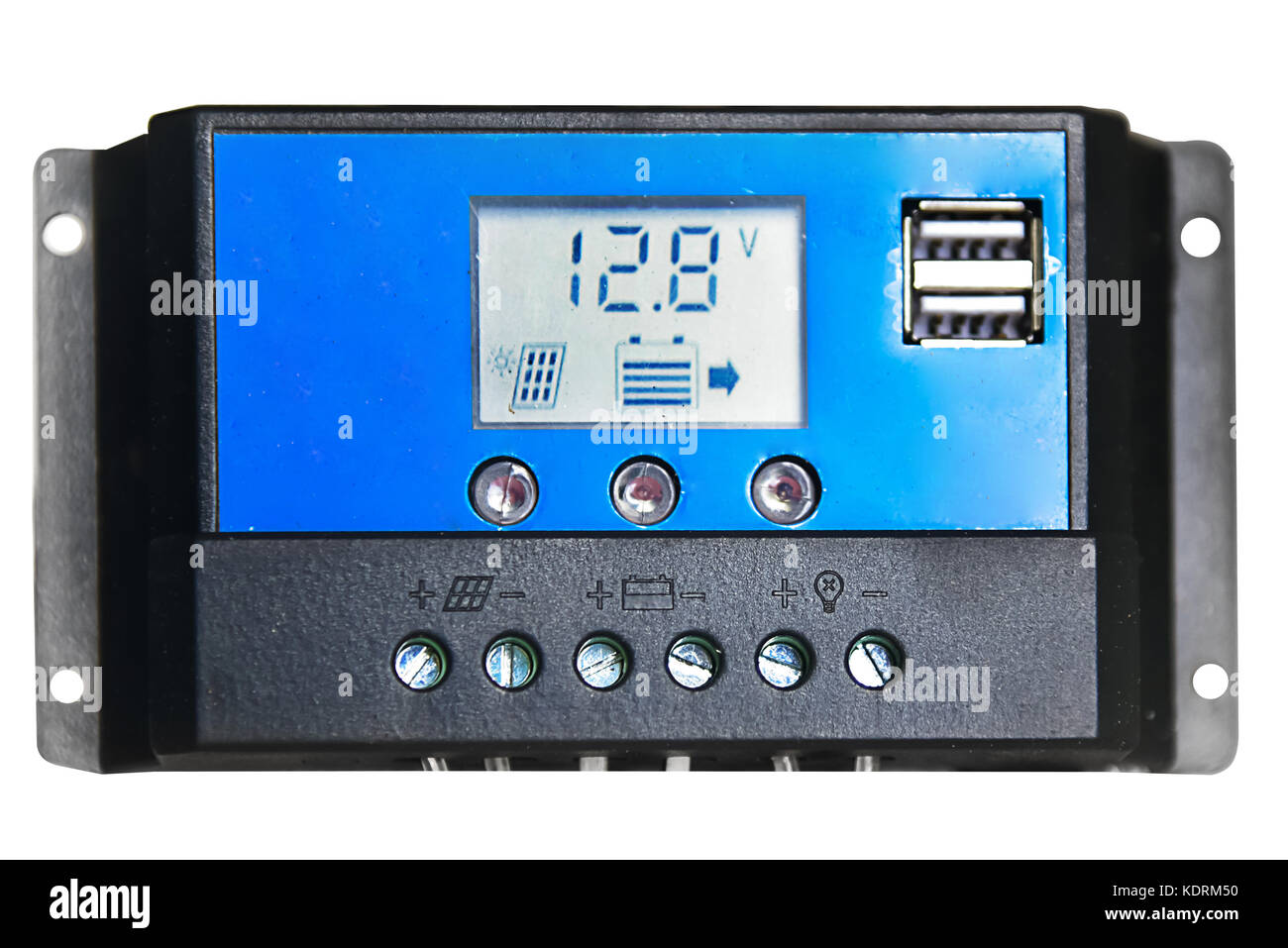 Solar Panel Charge Controller Stock Photo