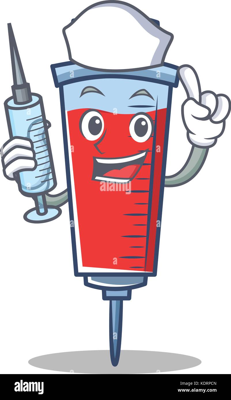 Nurse syringe character cartoon style Stock Vector Image & Art - Alamy