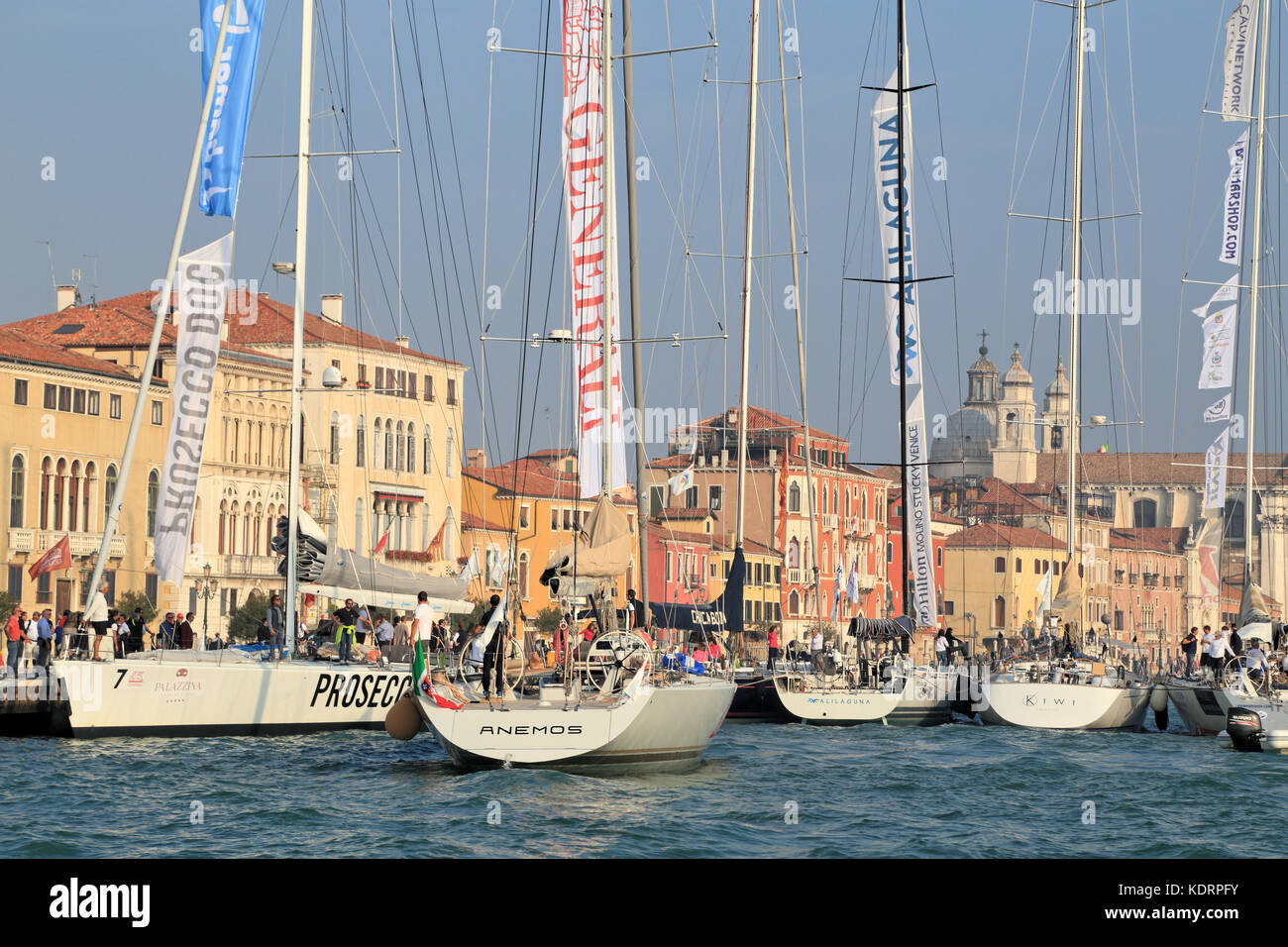 Sailing yacht racing 'Venice Hospitality Challenge' and 'Regata La Veleziana' 2017 Stock Photo