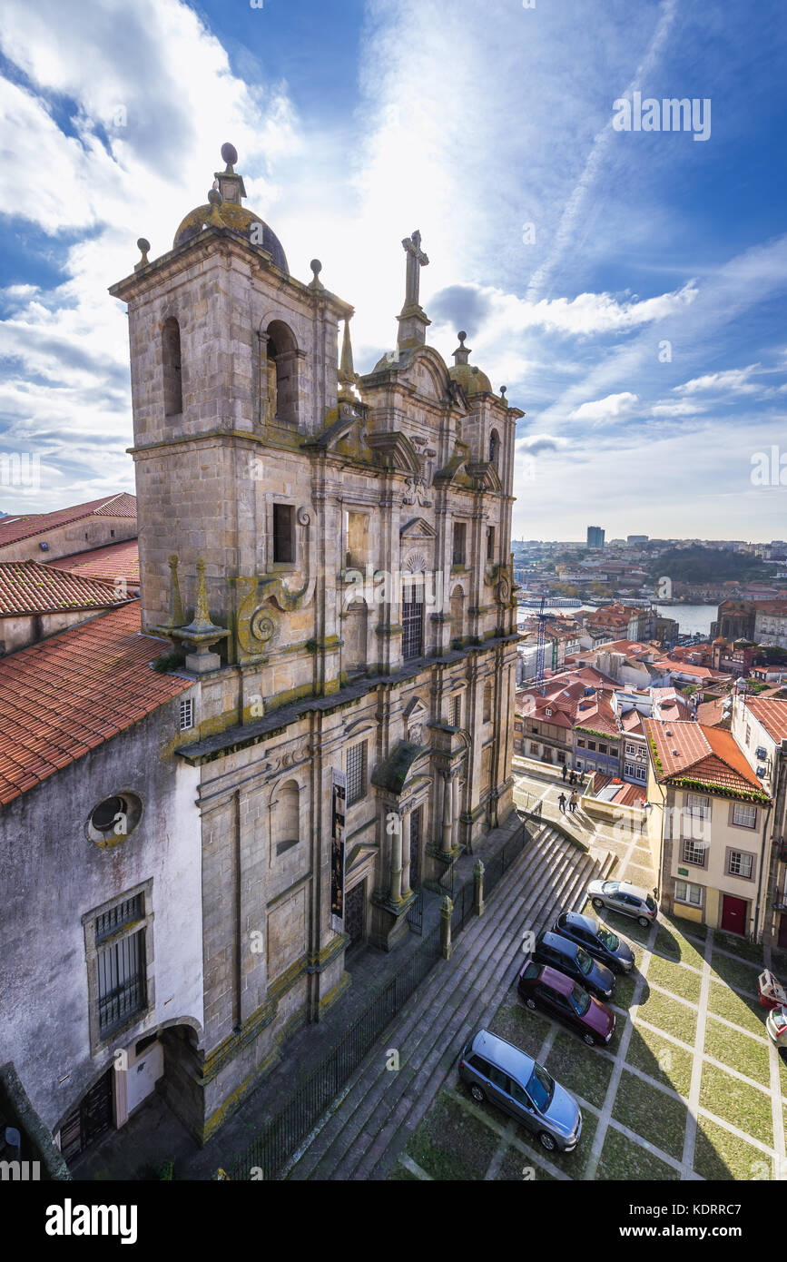 Igreja dos Grilos church and convent (literally Cricket's Church) in Porto city on Iberian Peninsula, second largest city in Portugal Stock Photo