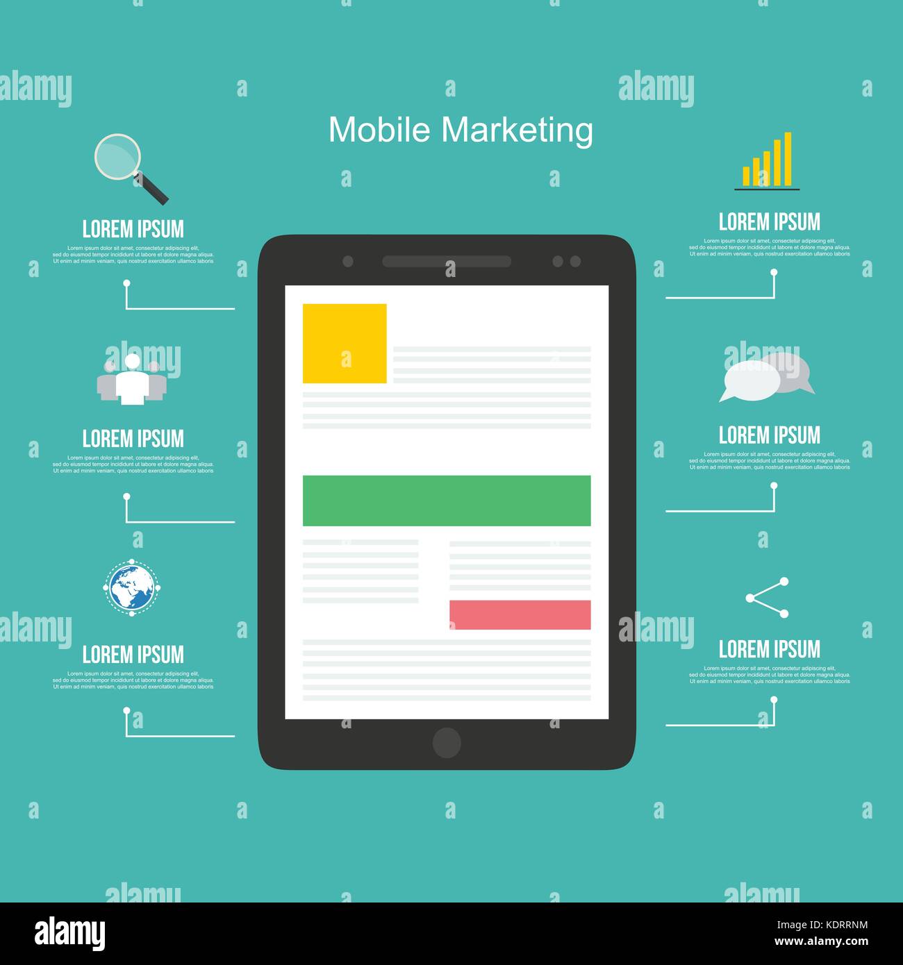 Collection mobile marketing style design Stock Vector Image & Art - Alamy