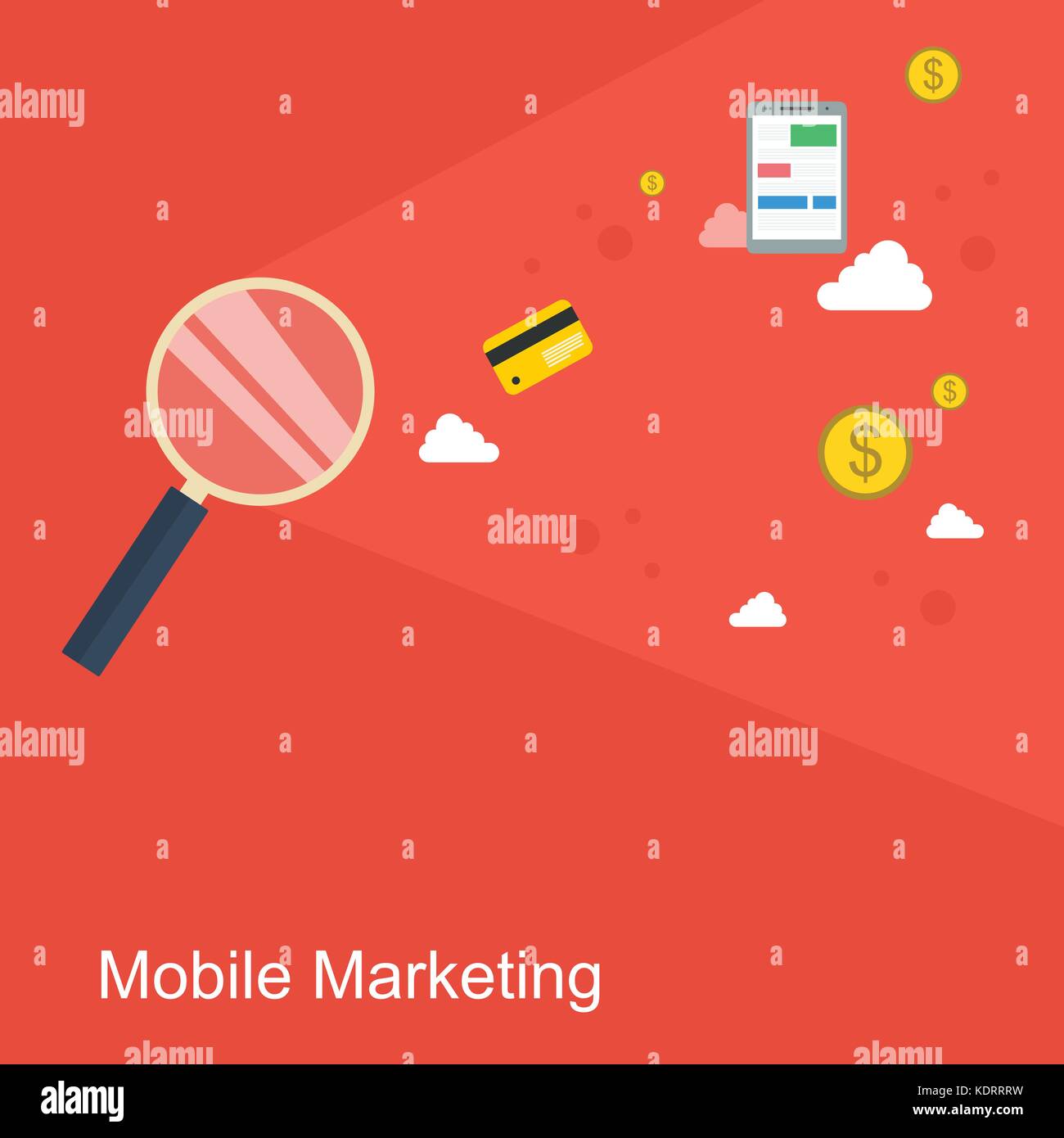 Mobile marketing style flat design Stock Vector Image & Art - Alamy