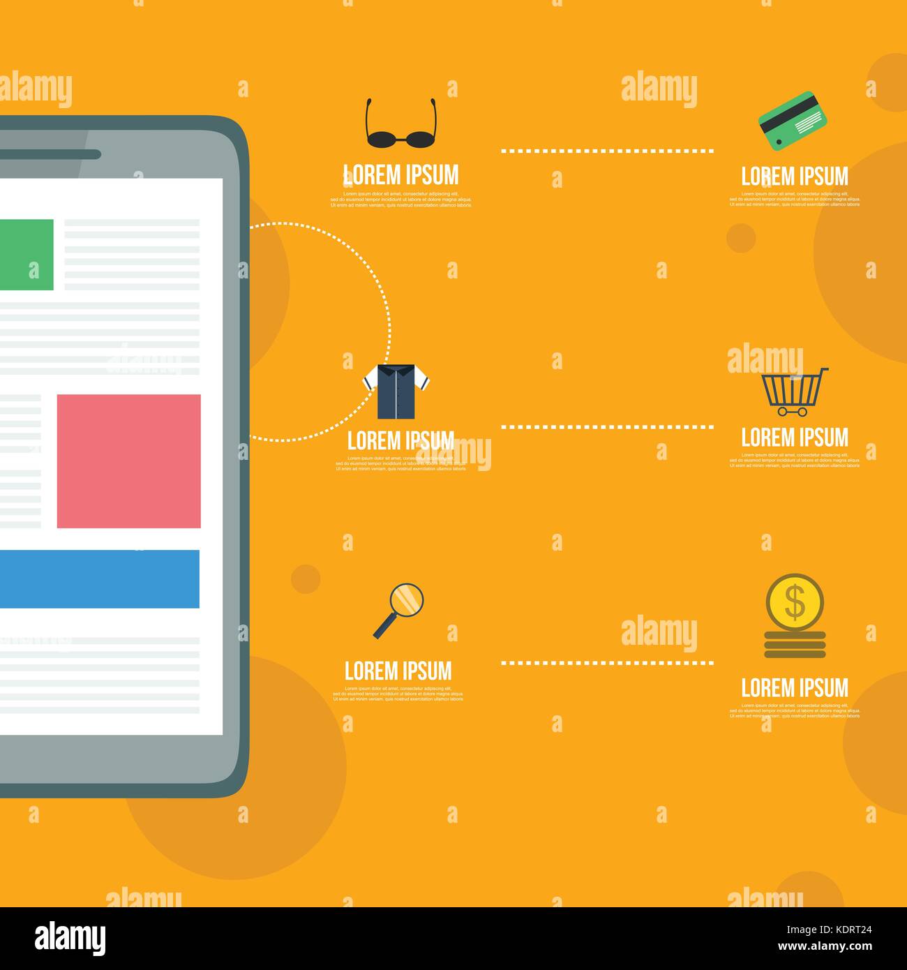 Mobile marketing style flat collection Stock Vector Image & Art - Alamy