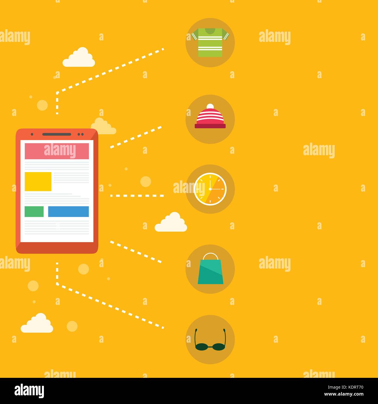 Flat design mobile marketing collection Stock Vector Image & Art - Alamy