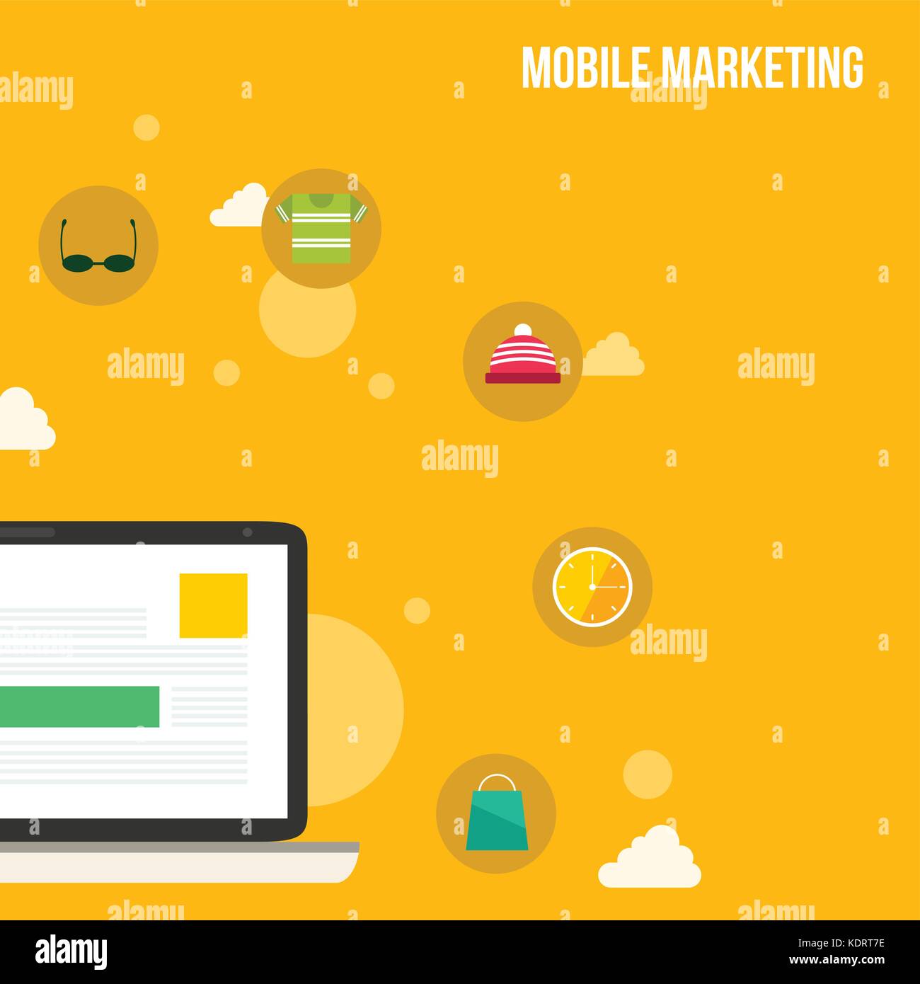 Flat design mobile marketing collection Stock Vector Image & Art - Alamy
