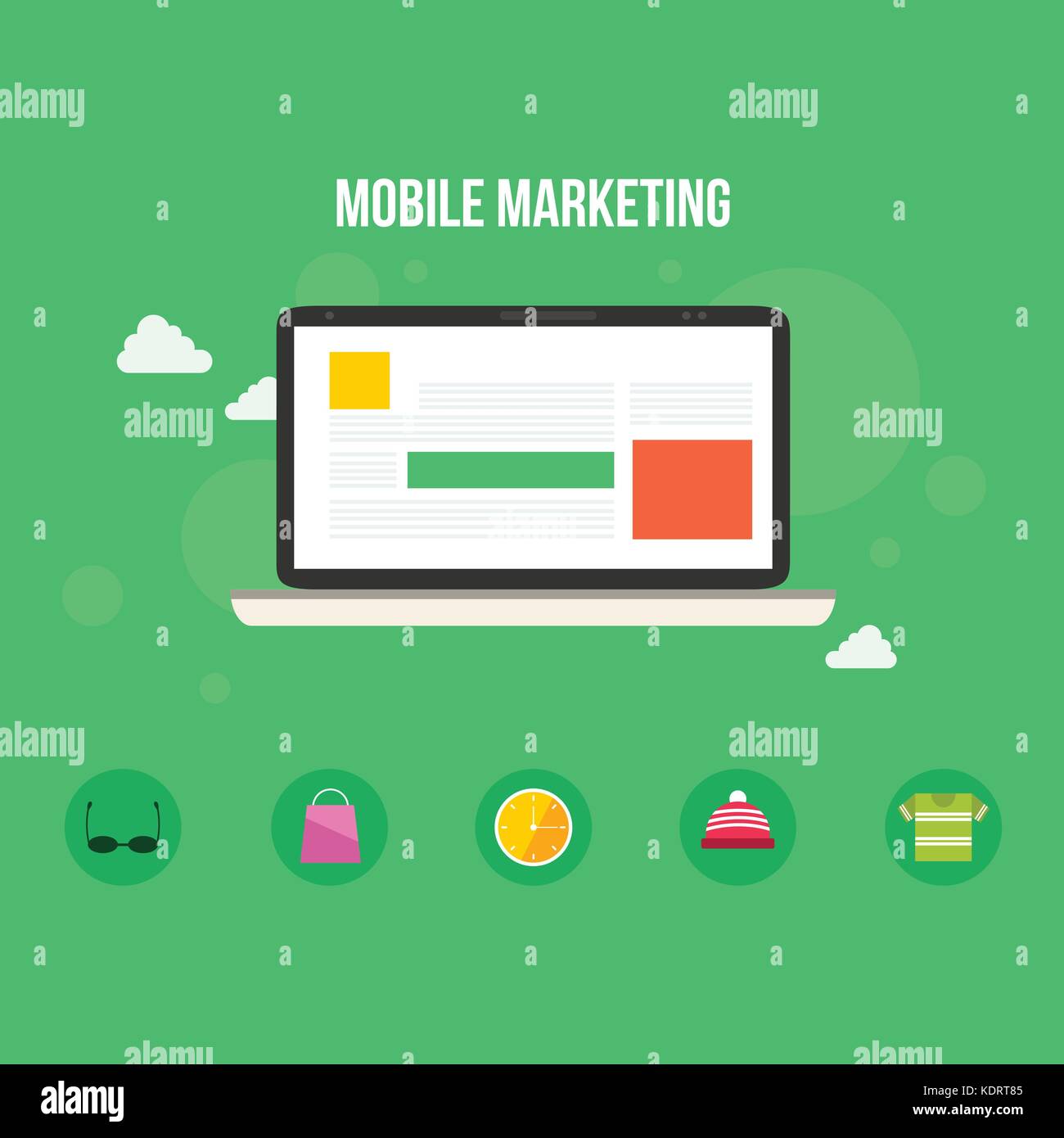 Style mobile marketing design flat Stock Vector Image & Art - Alamy