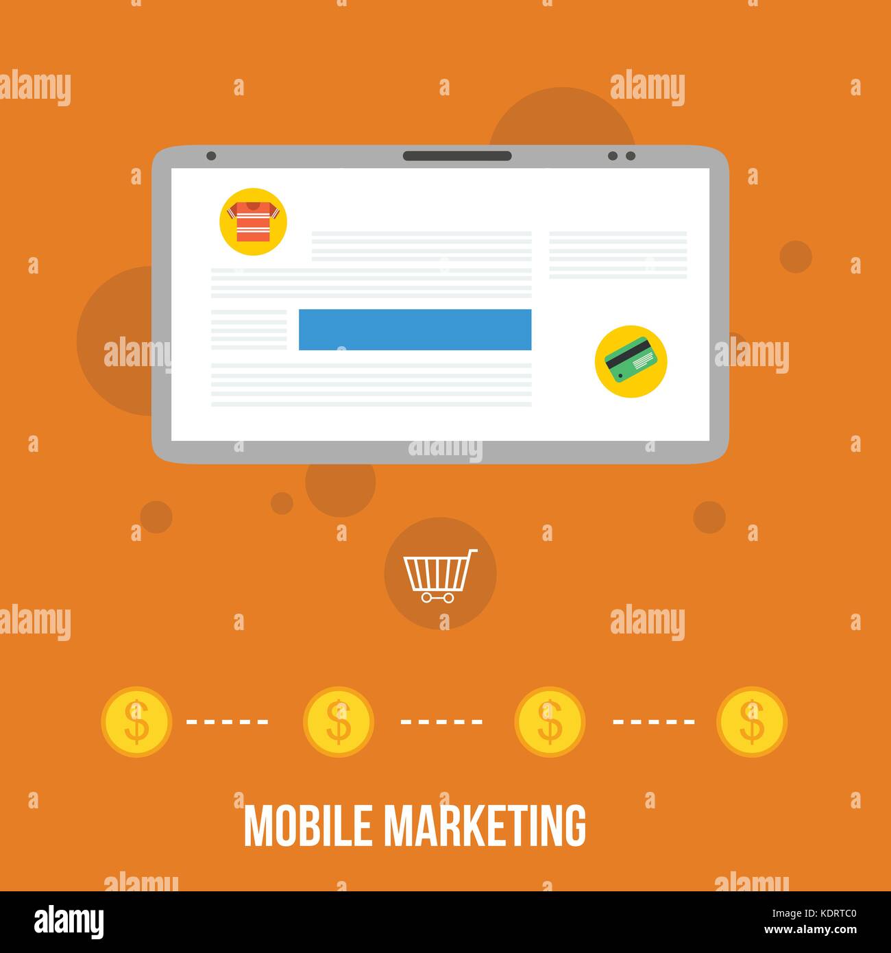 Mobile marketing style flat design collection Stock Vector Image & Art ...