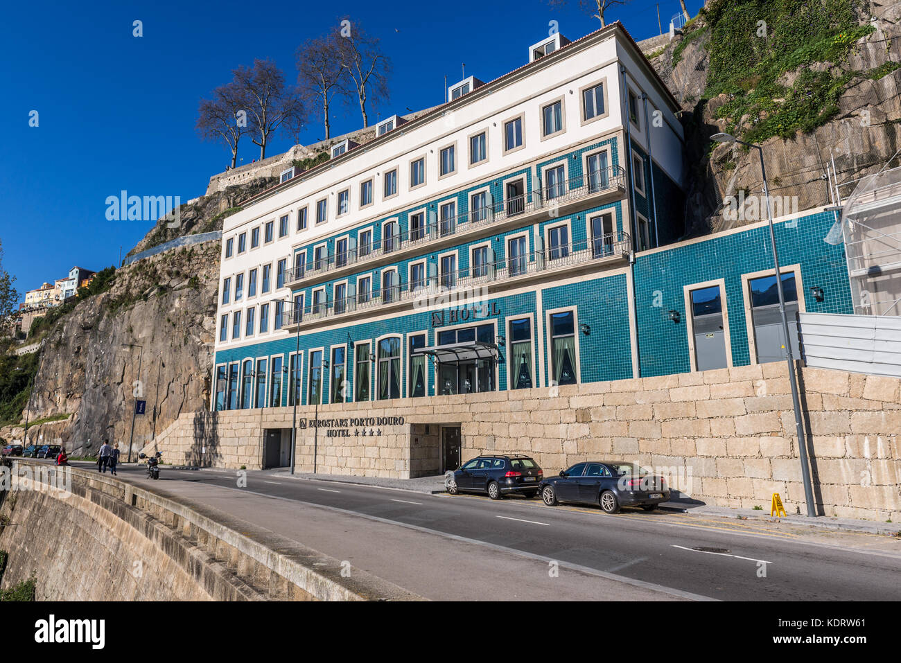 Eurostars Porto Douro Hotel on Rua da Ribeira Negra street in Porto city on  Iberian Peninsula, second largest city in Portugal Stock Photo - Alamy