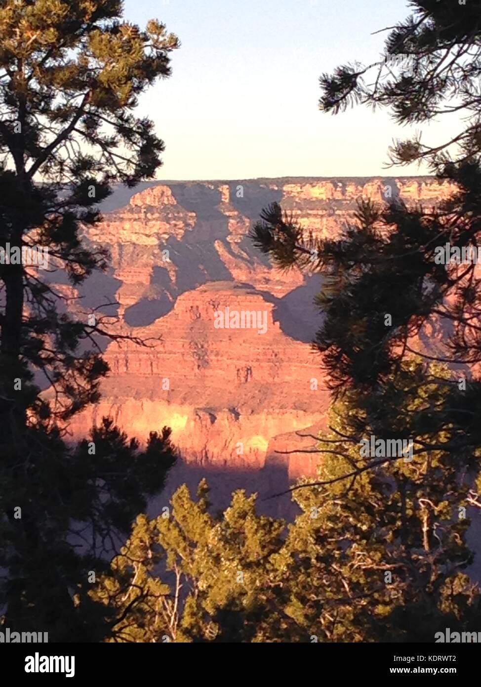 Sun rising at Grand Canyon National Park, south rim breathtaking view ...