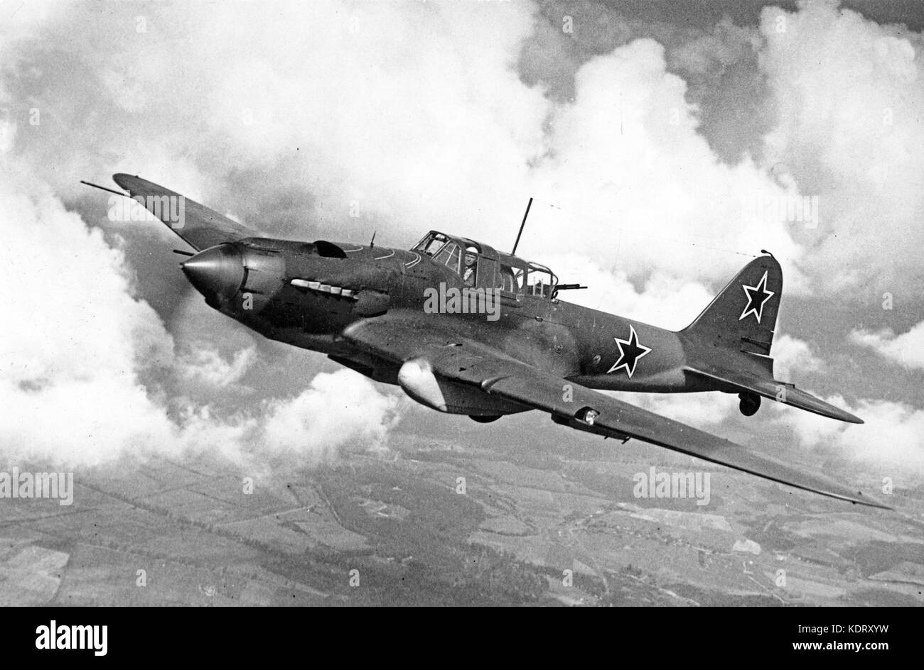 ILYUSHIN II-2 STURMOVIK Soviet airforce ground attack aircraft Stock Photo