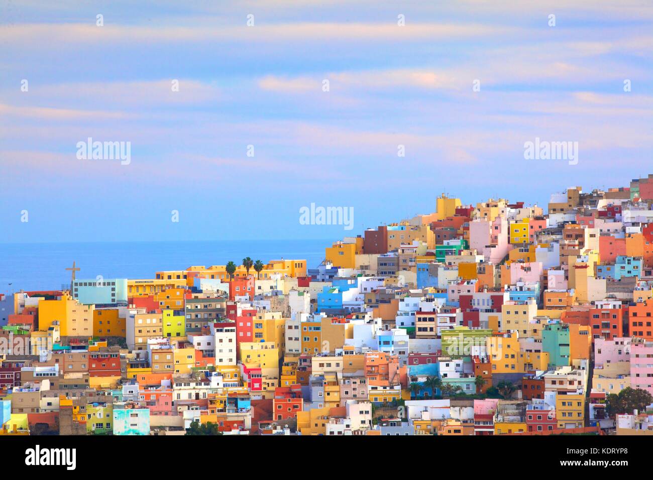 Colourful Buildings in the San Juan District, Las Palmas de Gran Canaria,  Gran Canaria, Canary Islands, Spain, Atlantic Ocean, Europe Stock Photo -  Alamy