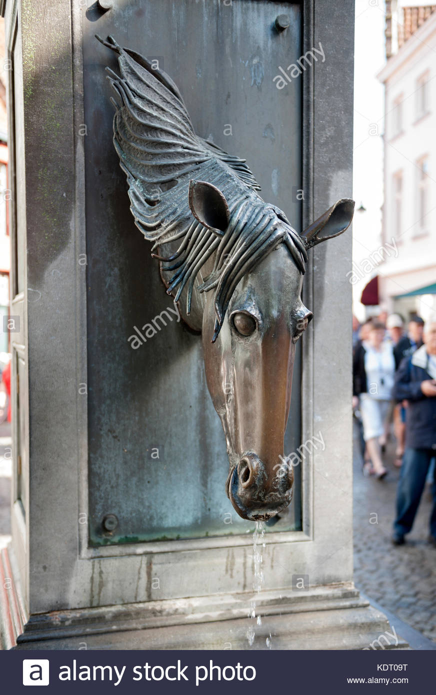 Horse Fountain Bruges Belgium Stock Photos & Horse Fountain Bruges
