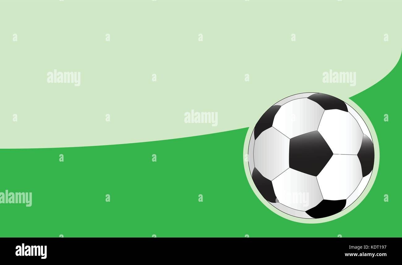 A typical soccer football isolated over a two tone green background. Stock Vector