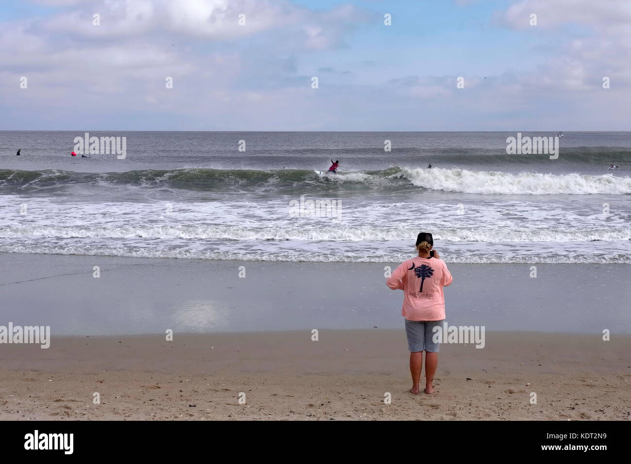 Woman ready surf on hi-res stock photography and images - Alamy