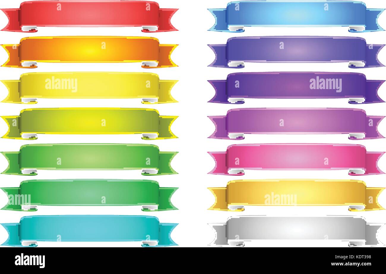 vector ribbons set Stock Vector Image & Art - Alamy