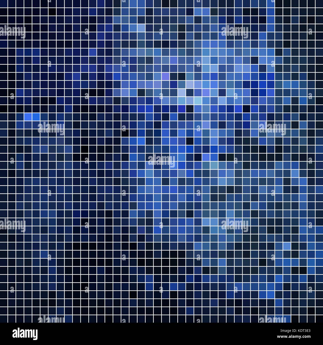 abstract vector square pixel mosaic background - dark blue Stock Vector ...