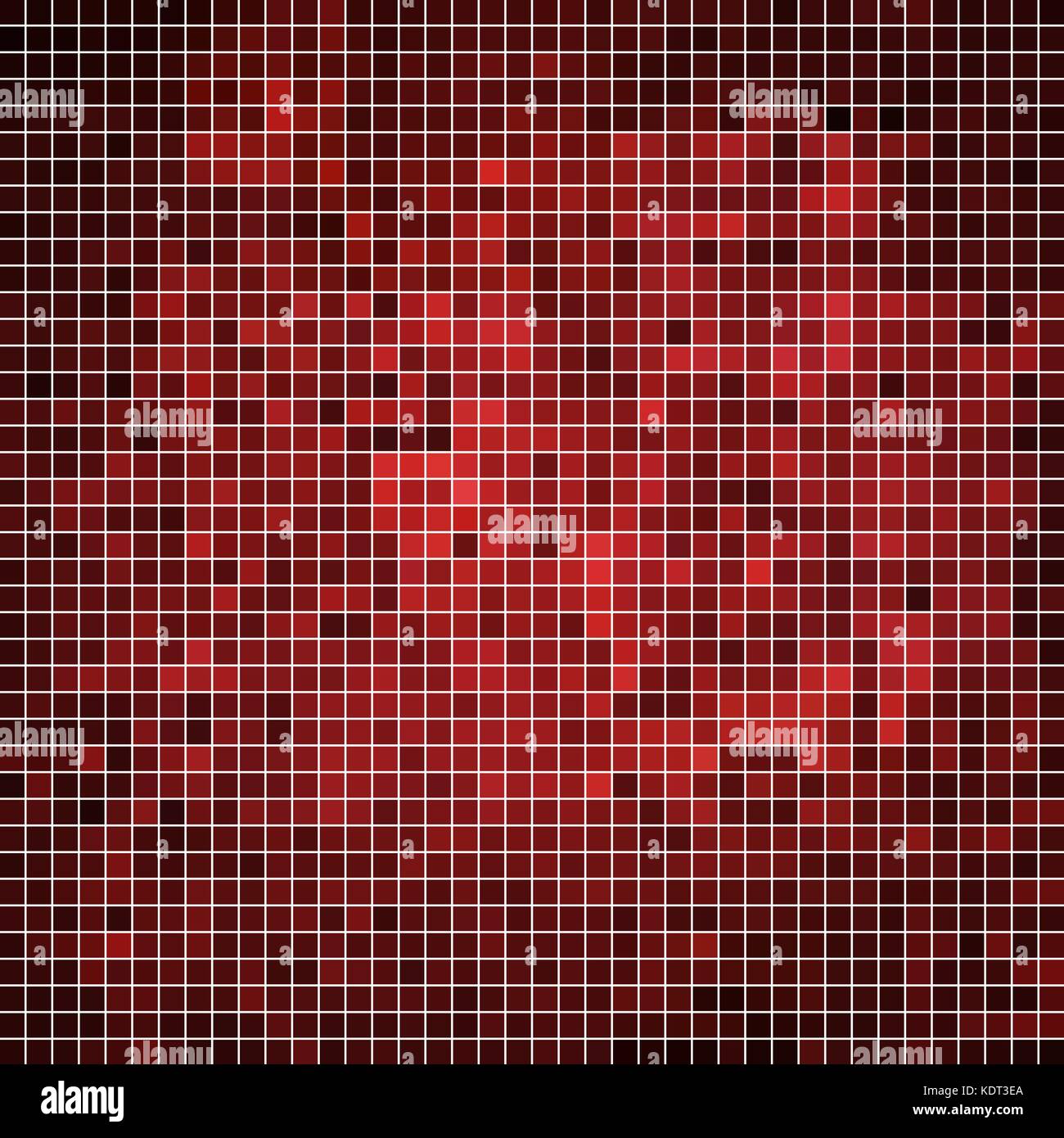abstract vector square pixel mosaic background - red Stock Vector Image ...