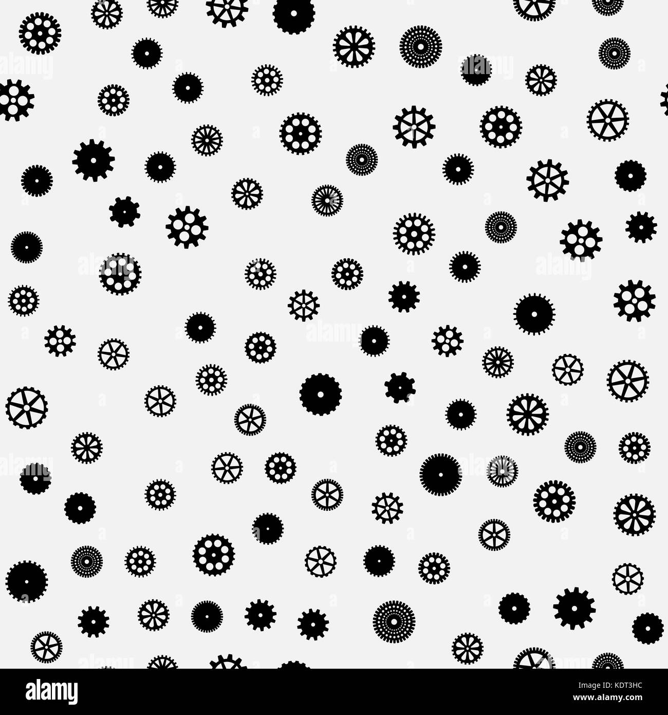 Abstract Gear Pattern abstract vector black flat gears seamless pattern Stock Vector Image ...