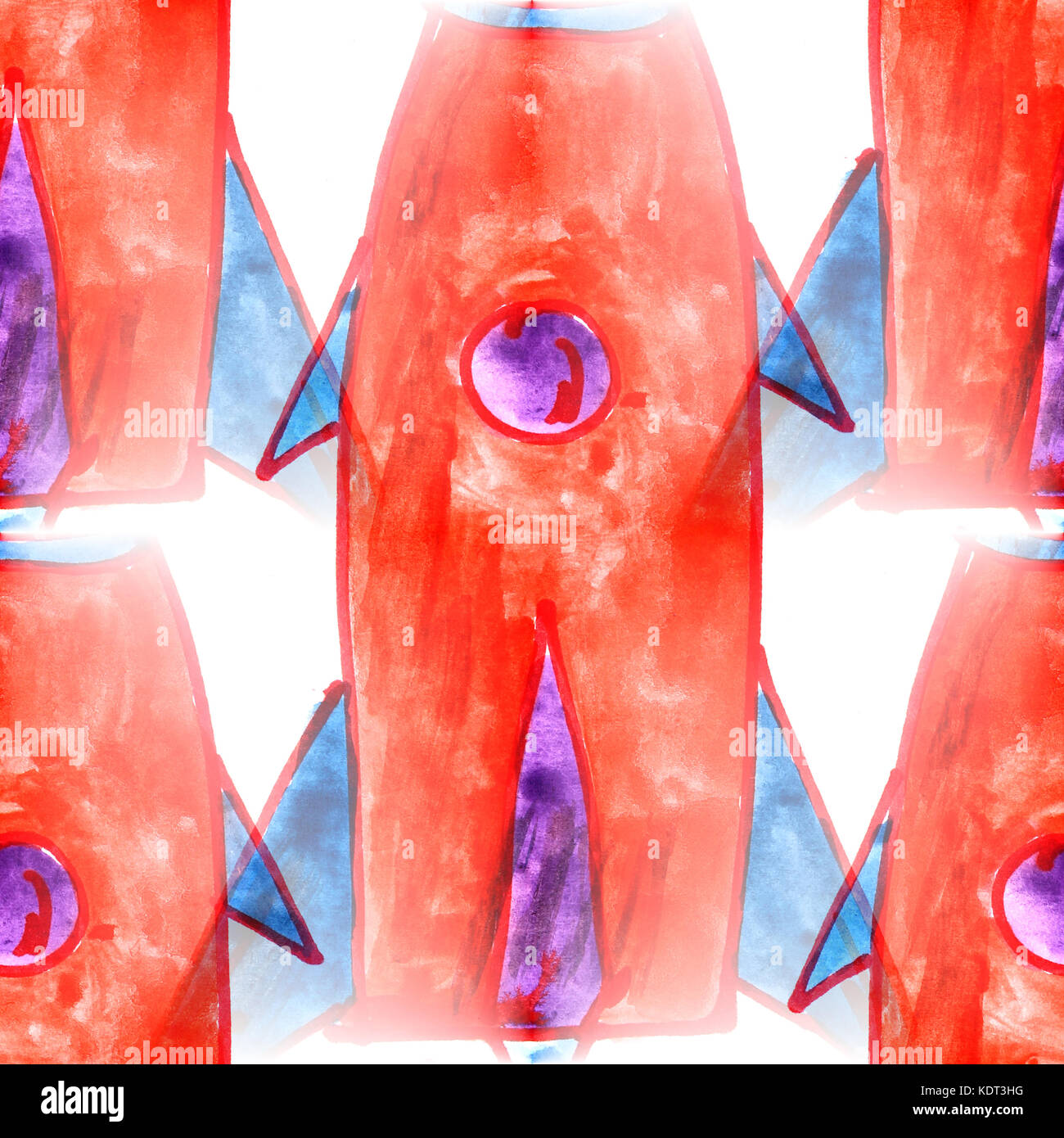 Mural background seamless pattern red Rocket background texture Stock ...