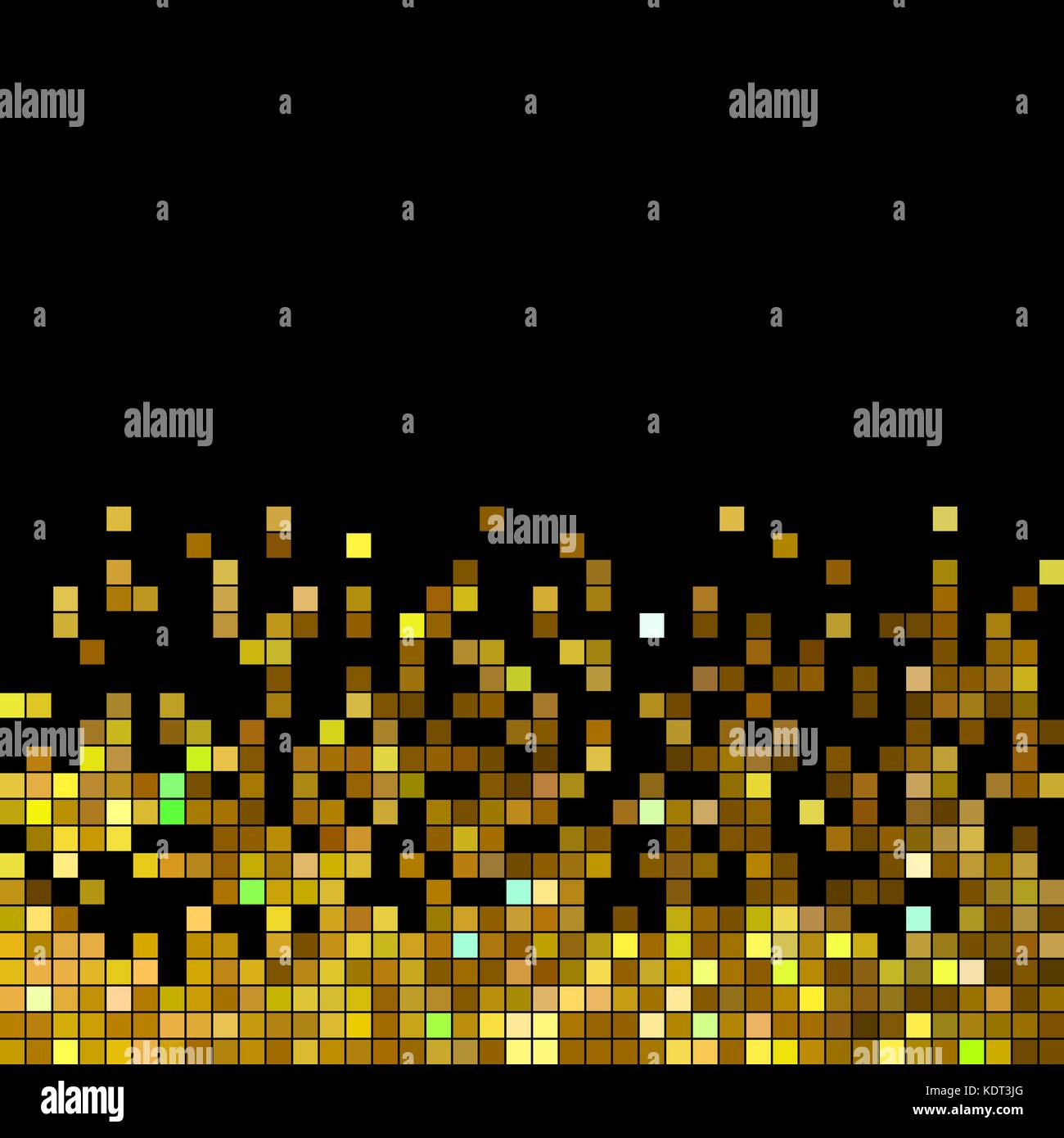 abstract vector square pixel mosaic background - yellow Stock Vector ...