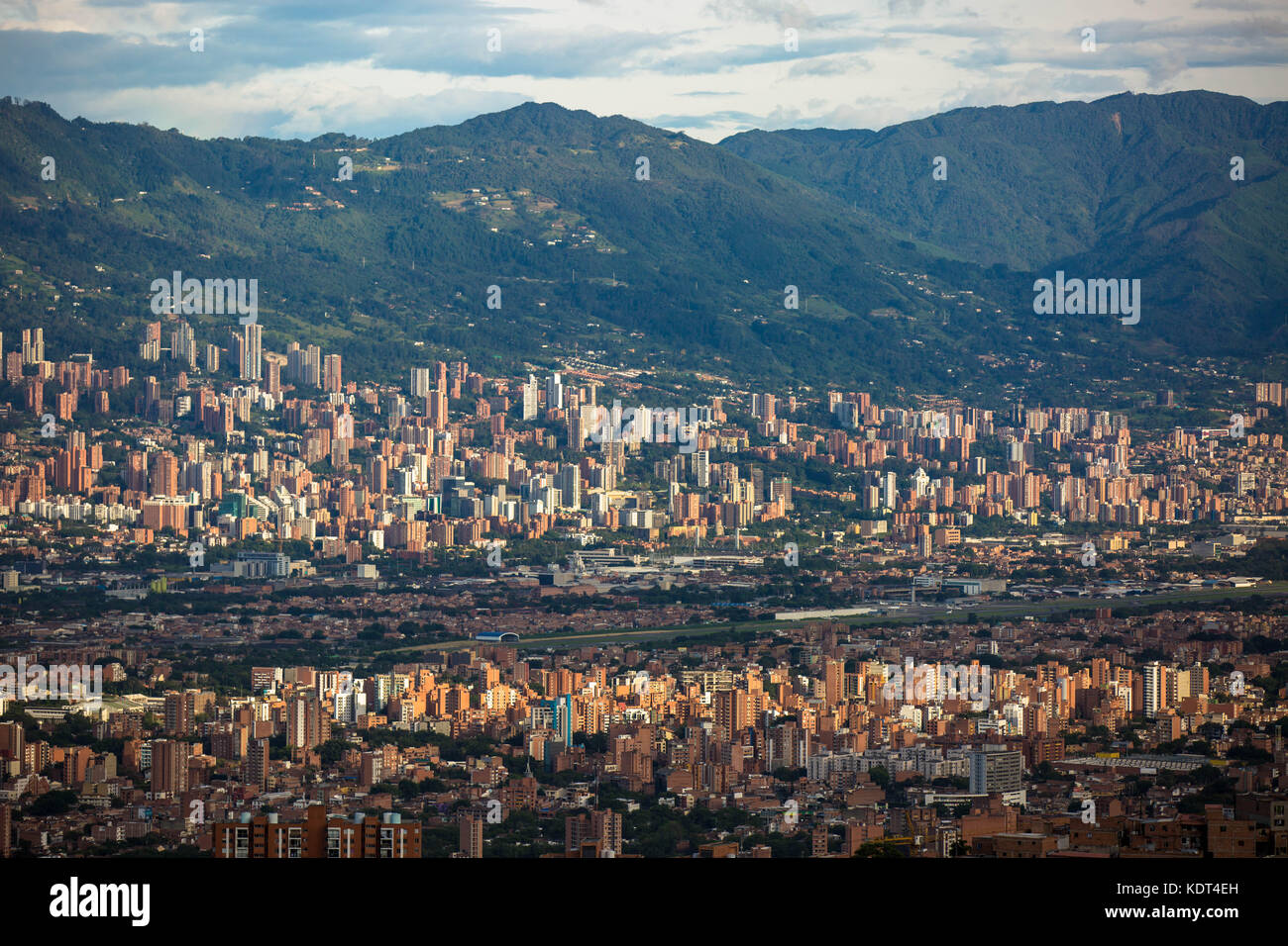 Medellin, Colombia's second largest city with 3 million people in the metropolitan area, has become synonymous with urban renewal. Stock Photo
