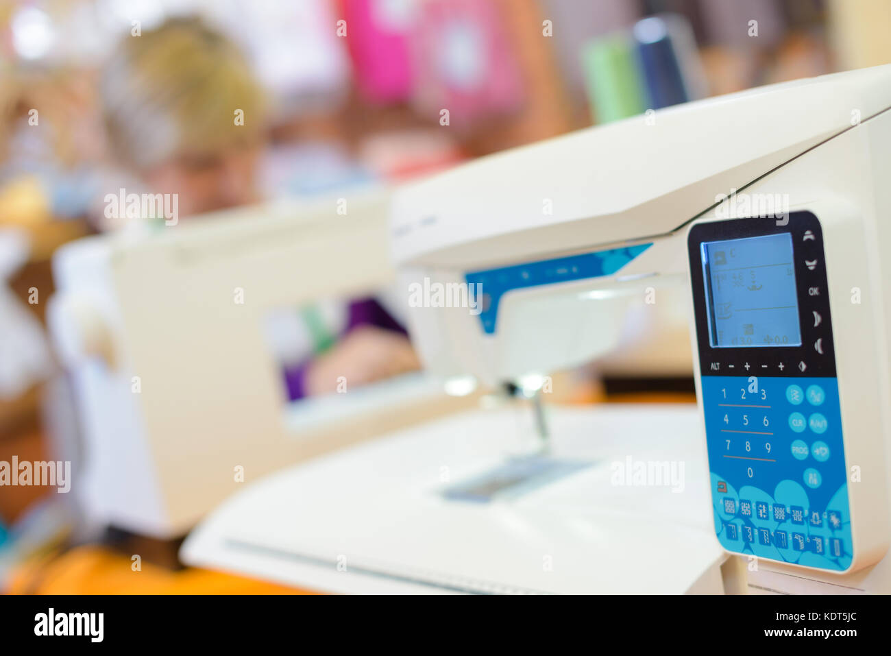 Electronic sewing machine Stock Photo Alamy