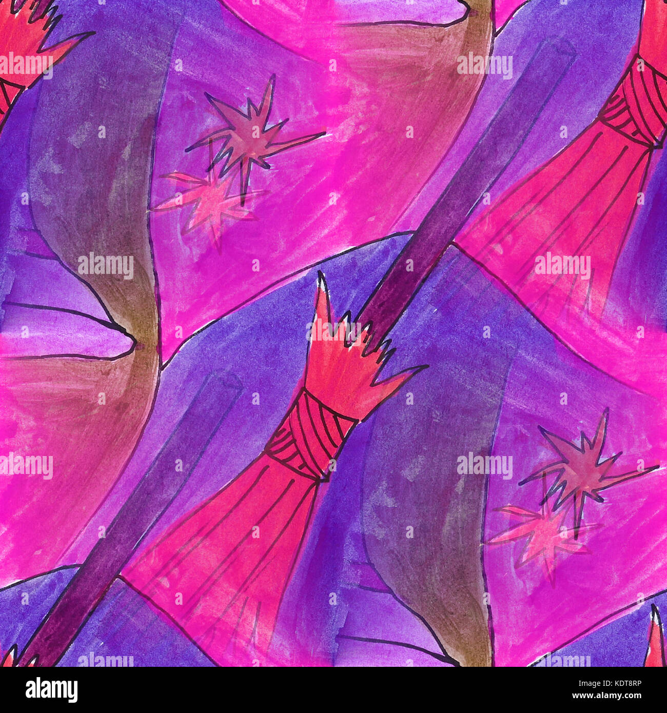 modern star, broom seamless watercolor artist wallpaper texture Stock