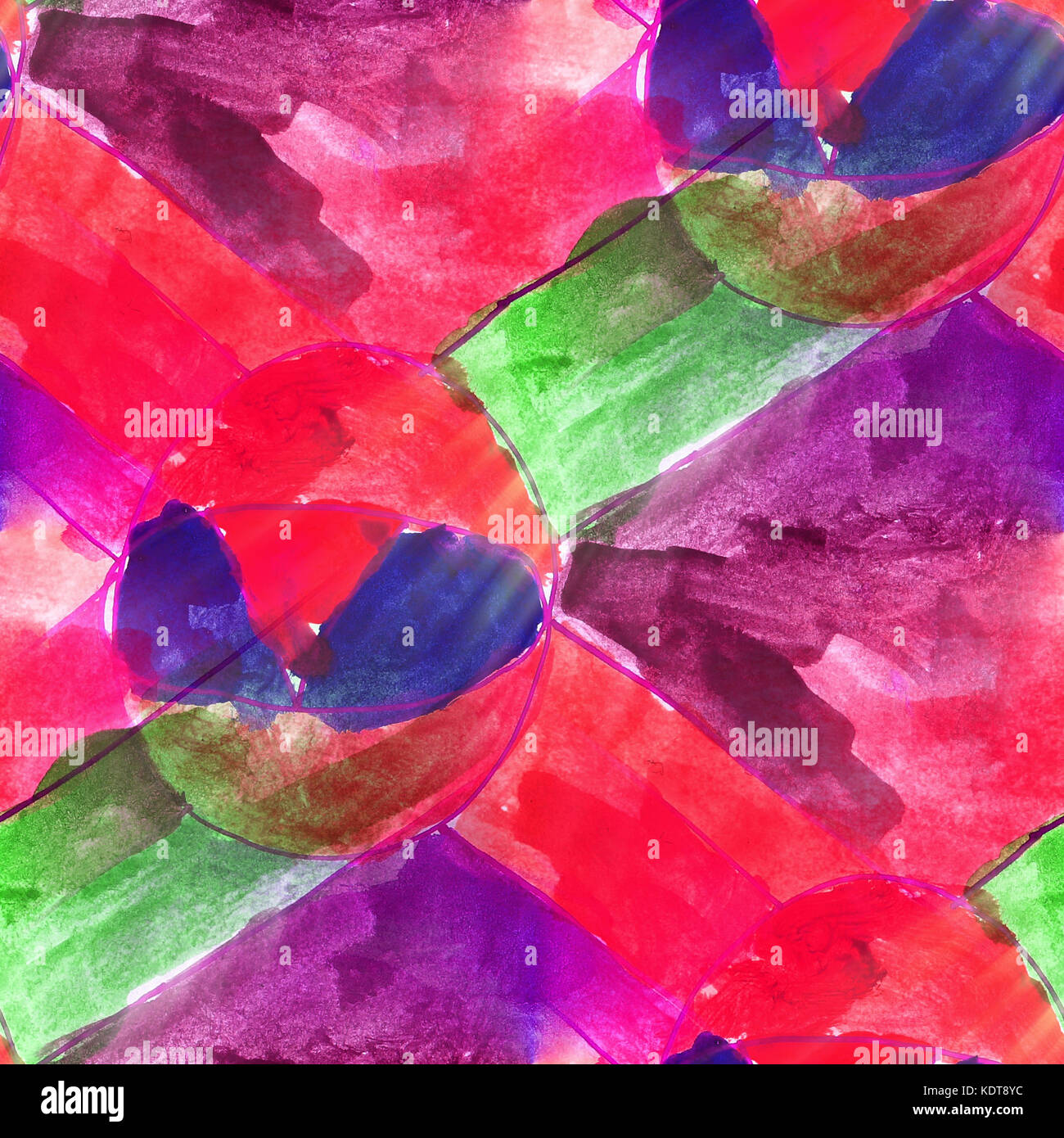 seamless light green, purple, red watercolor artist wallpaper mo Stock