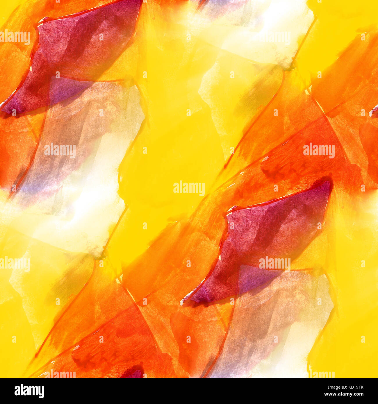 seamless light yellow orange watercolor artist wallpaper modern Stock