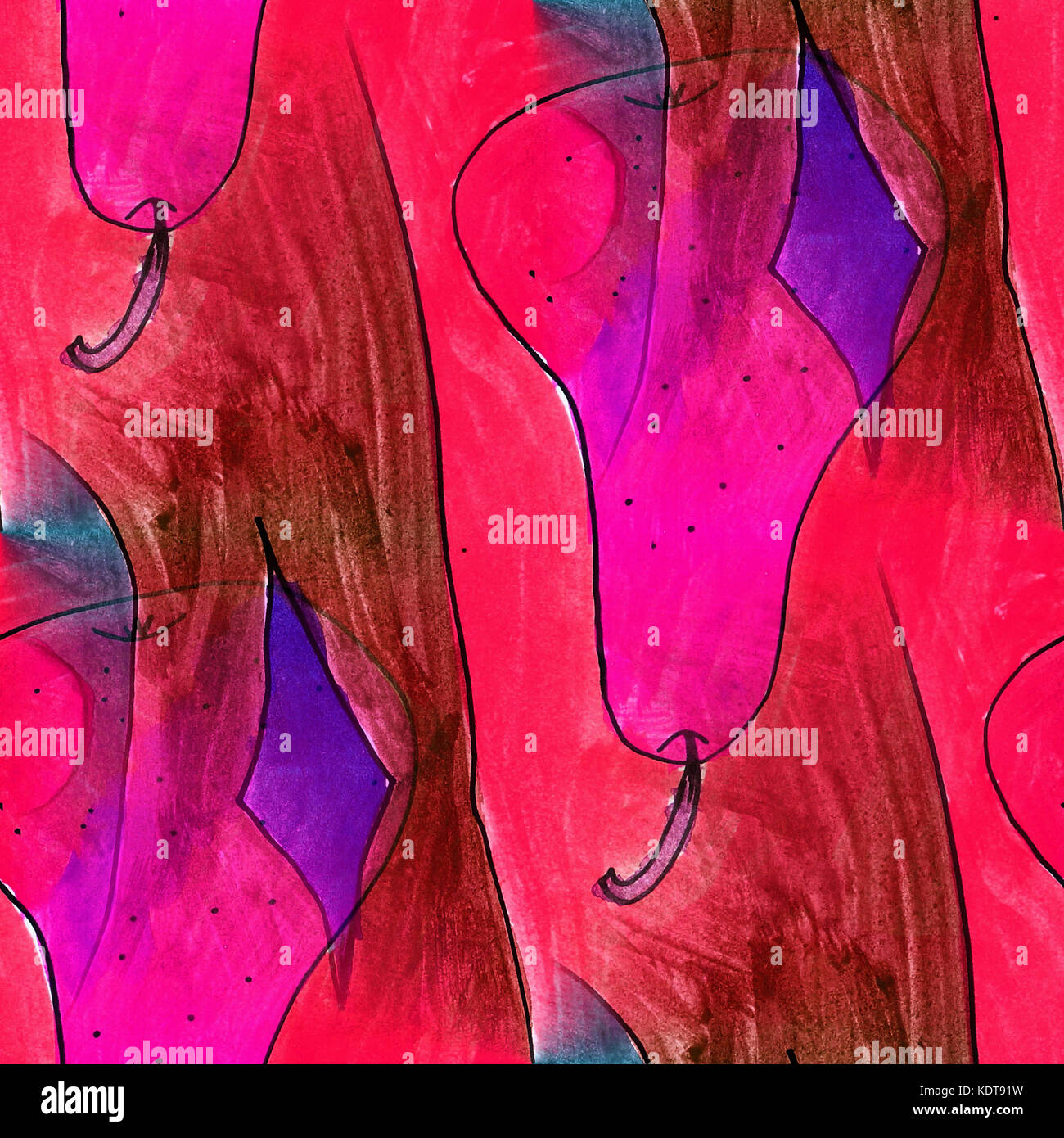 seamless pear, pink light watercolor artist wallpaper modern tex Stock