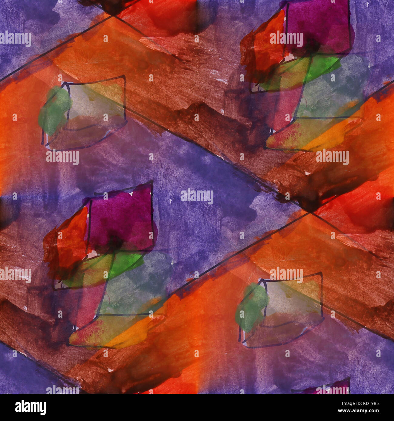 art seamless multi colored squares contemporary texture watercol Stock Photo Alamy