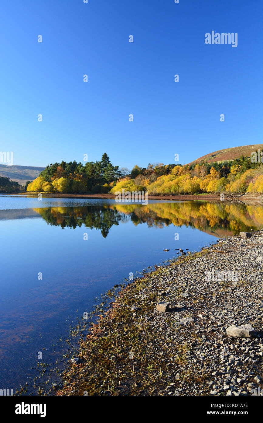 Catcleugh Reservoir in Autumn Stock Photo