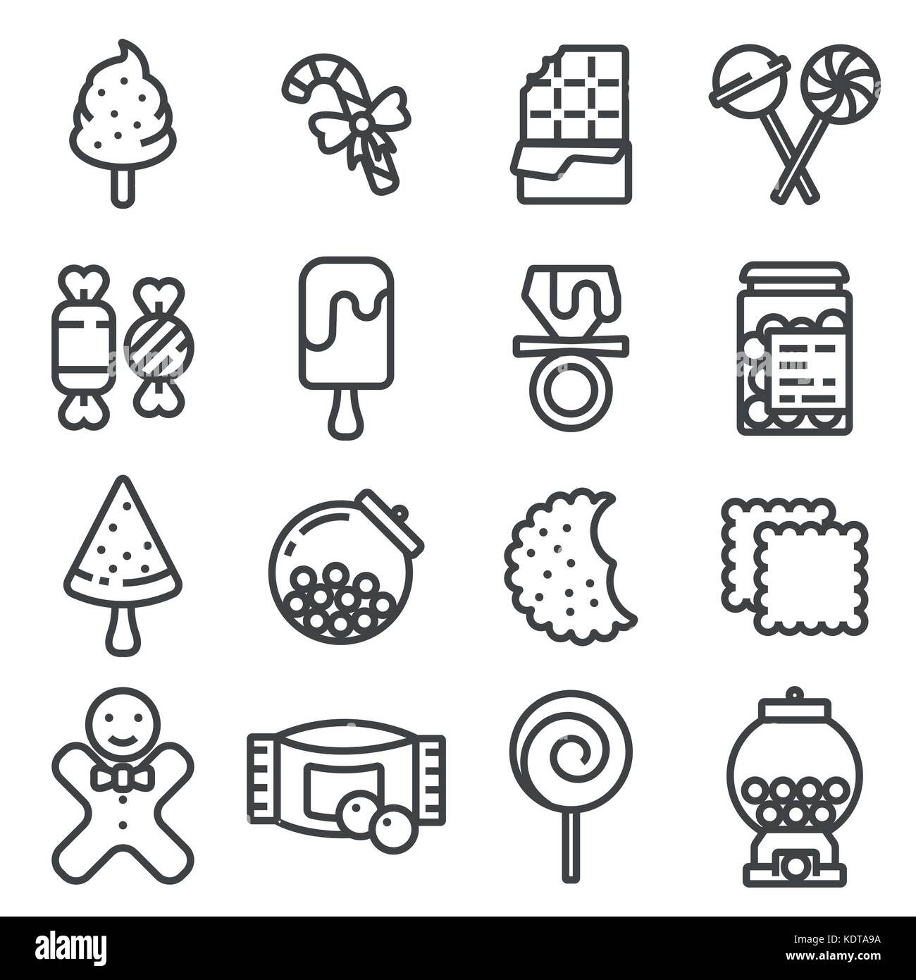 Line Candy vector icon set on white background Stock Vector Image & Art ...