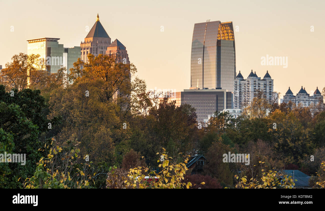 Midtown Atlanta, Georgia sunset skyline. (USA) Stock Photo